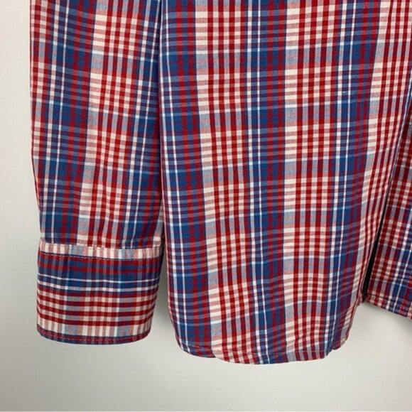 Vintage Y2K Wrangler Jeans Co. Plaid Western Button Up Shirt - Picture 3 of 8